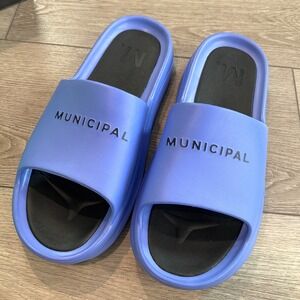 Municipal Podium Slide Mens 15 Peri Blue M.FLOAT Recovery Athletic Casual New
